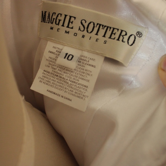 Maggie Sottero Breccia 211513 White Pleated Beaded Wedding Dress - Picture 7 of 7